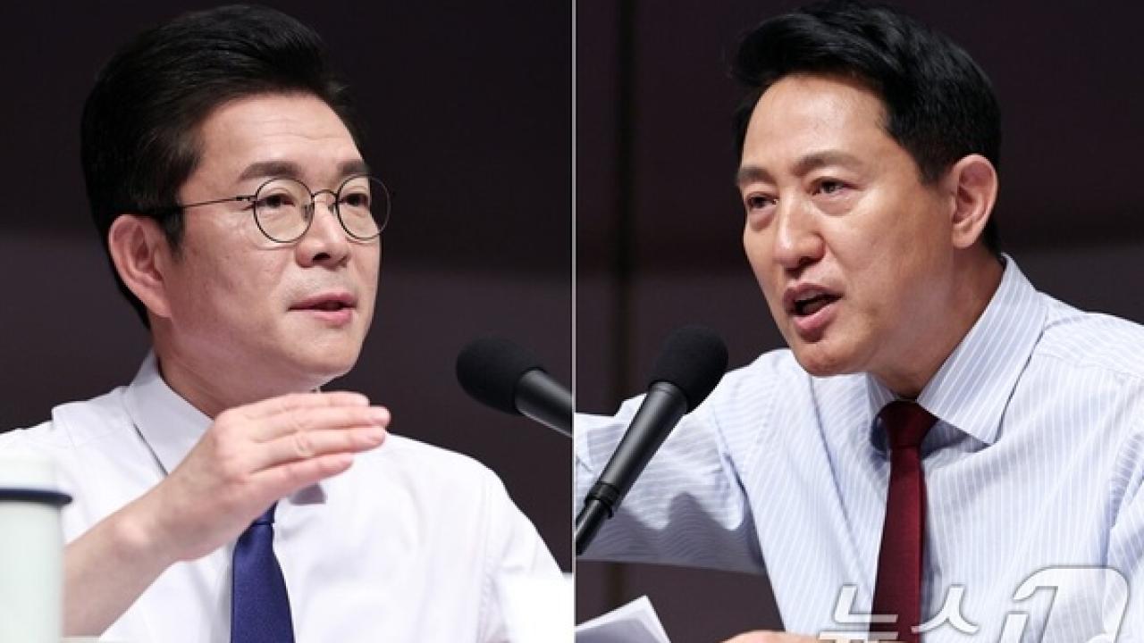 吳 "부동산 지옥" vs 鄭 "안전 심판"…관훈토론서 난타전